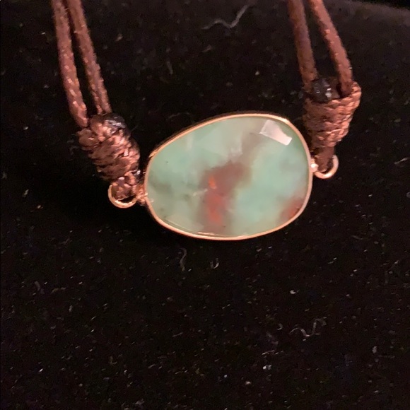 NEW Boho chalcedony leather wrap bracelet - Picture 3 of 4